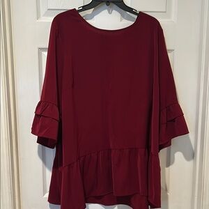 Elegant Burgundy Women's Top